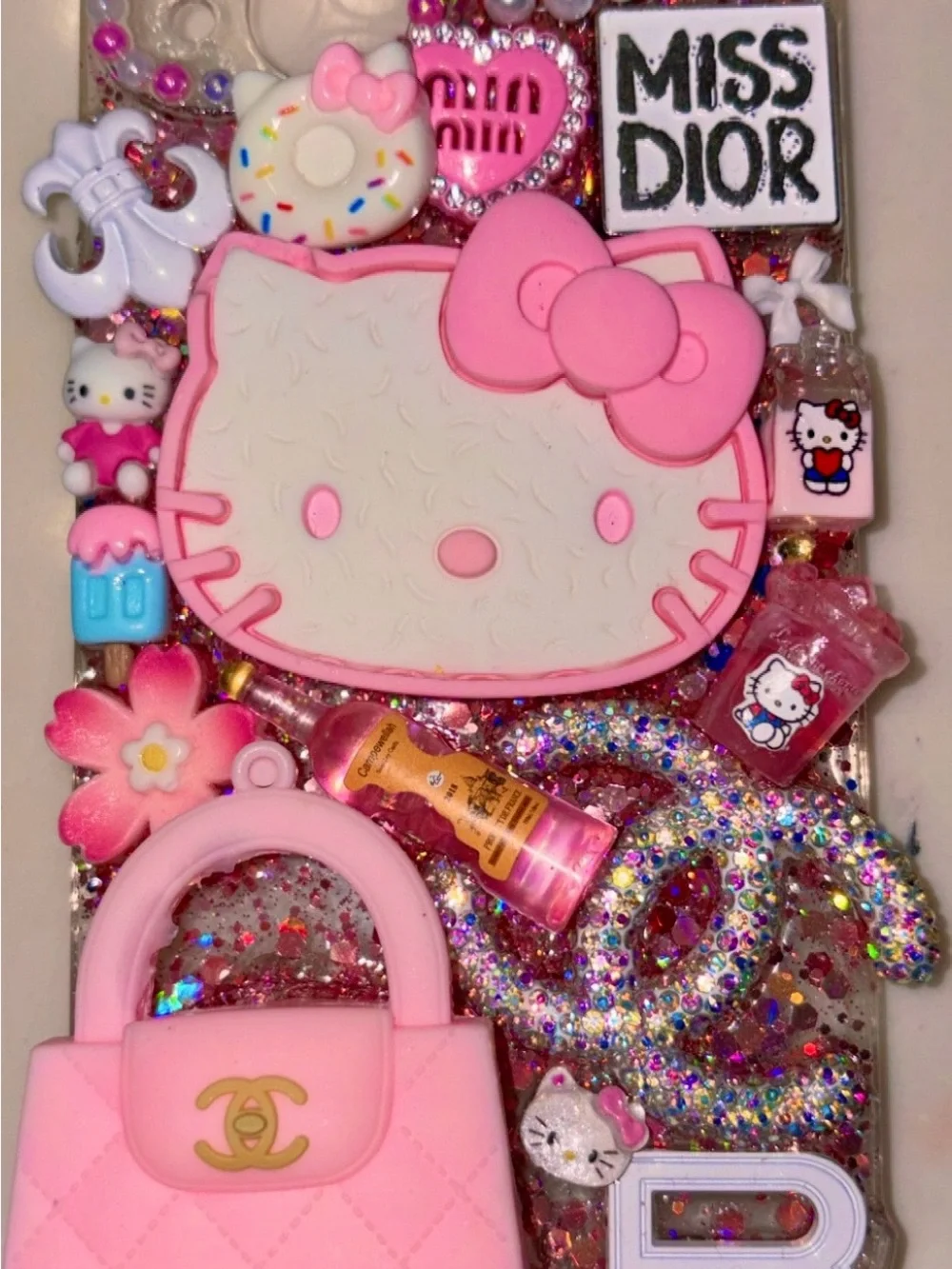 Hello Kitty Yellow Popcorn & Candy Phone Charm Case